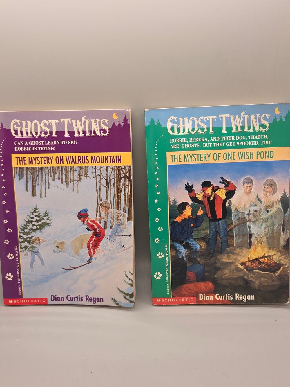 Vintage Scholastic Ghost Twins by Dian Curtis Regan Lot of 2 Books